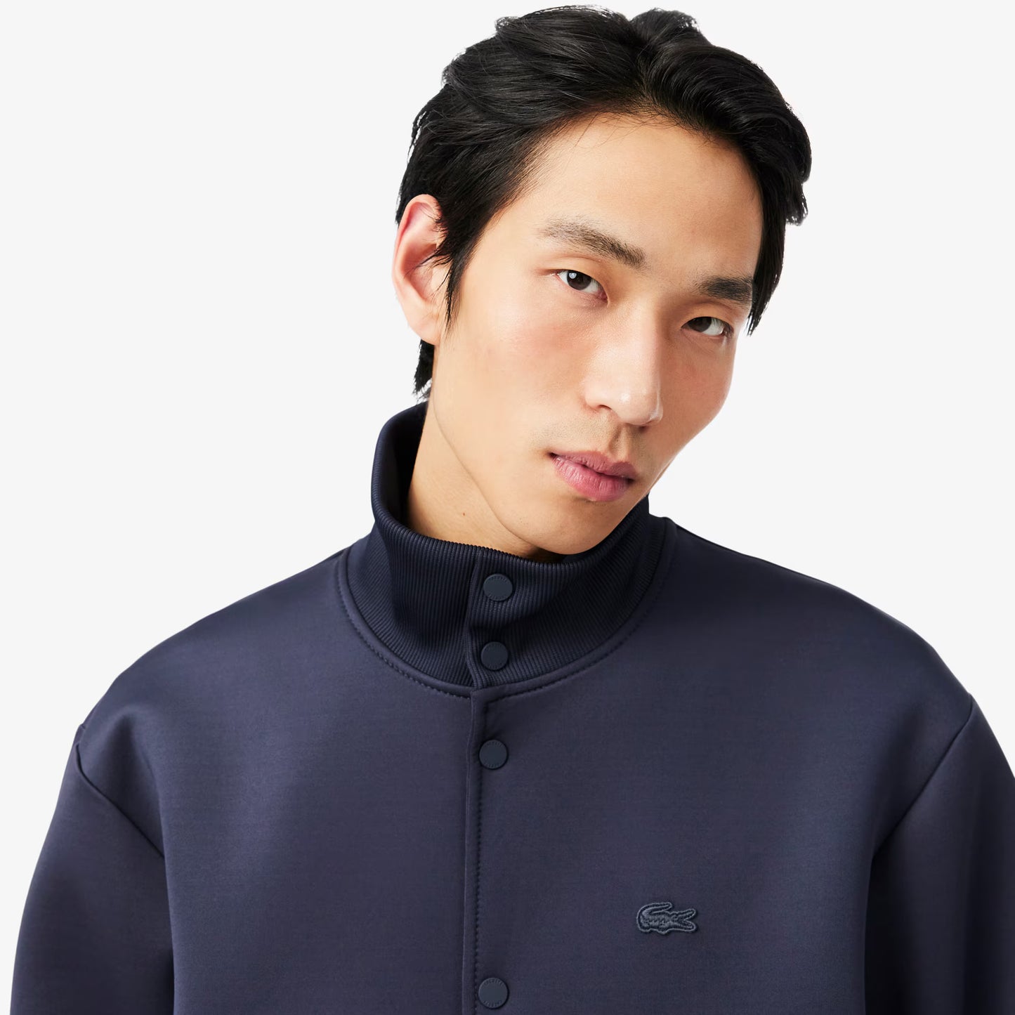 Veste brodée emblématique à col montant