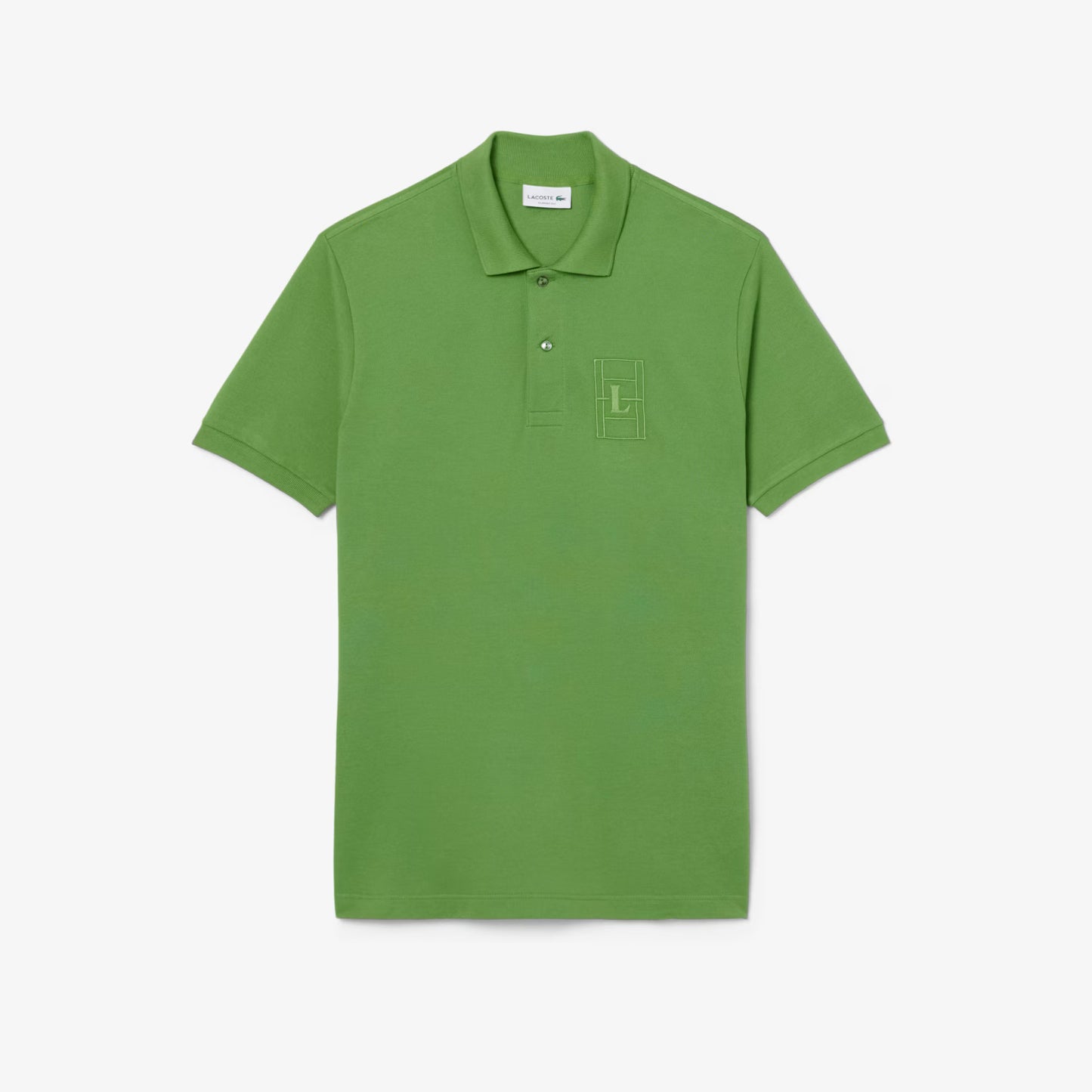 Polo en petit piqué avec broderies, coupe classique