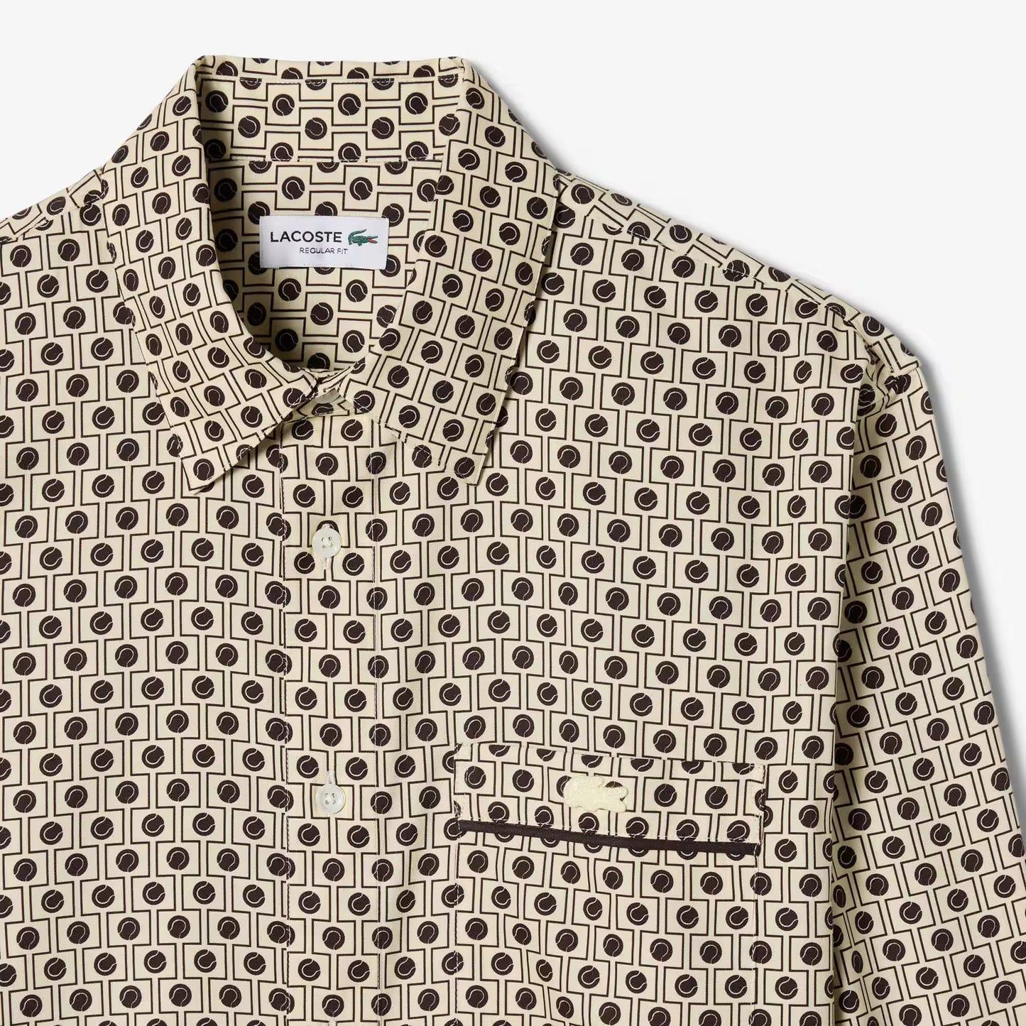 Chemise en coton imprimée coupe droite