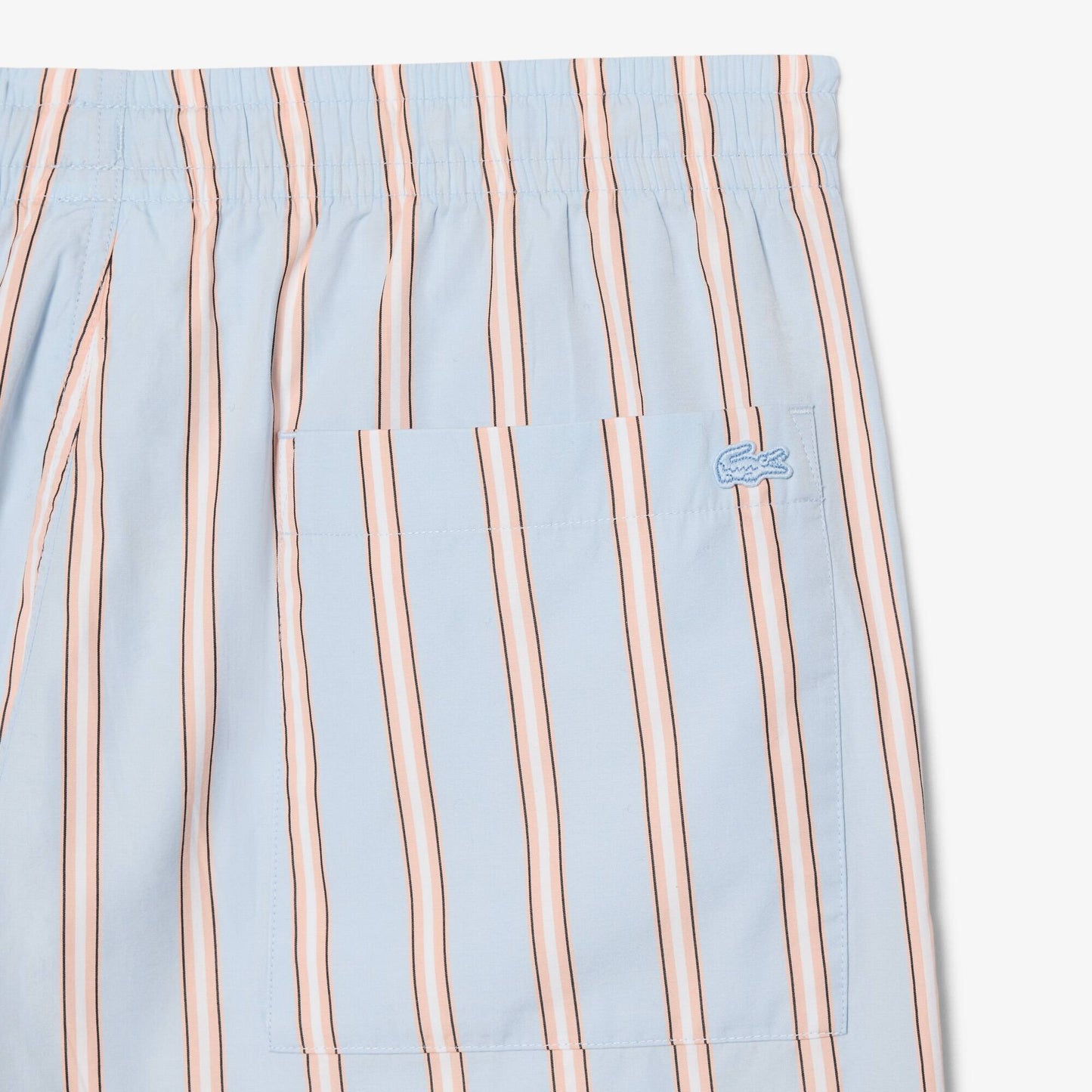 Shorts en popeline de coton rayée