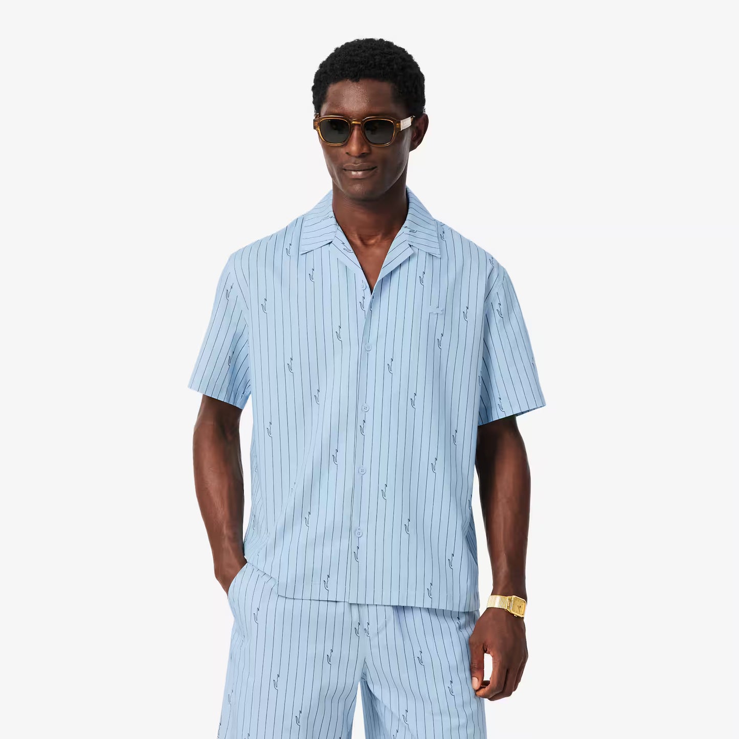 Chemise en twill imprimé coupe décontractée