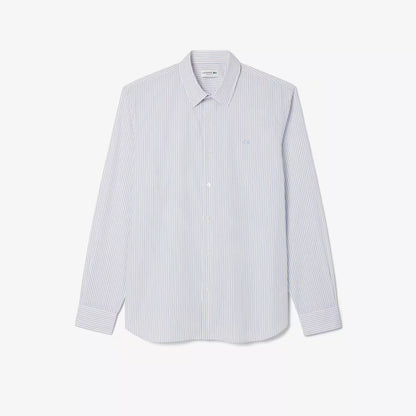 Chemise popeline rayée coupe droite