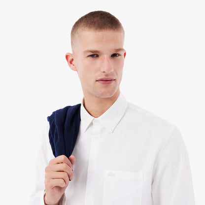 Chemise regular fit en popeline de coton