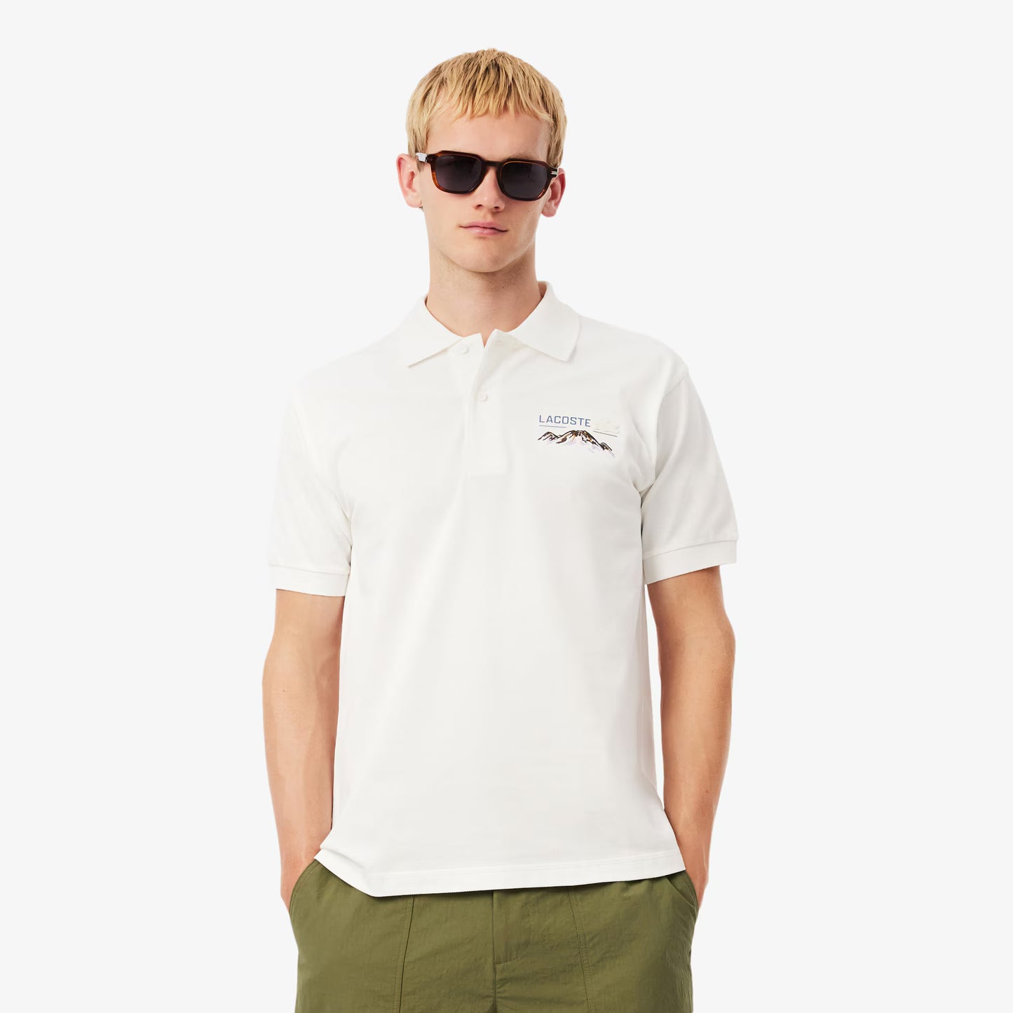 Polo Piqué Coupe Classique à Motif Brodé