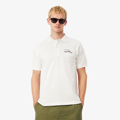 Polo Piqué Coupe Classique à Motif Brodé
