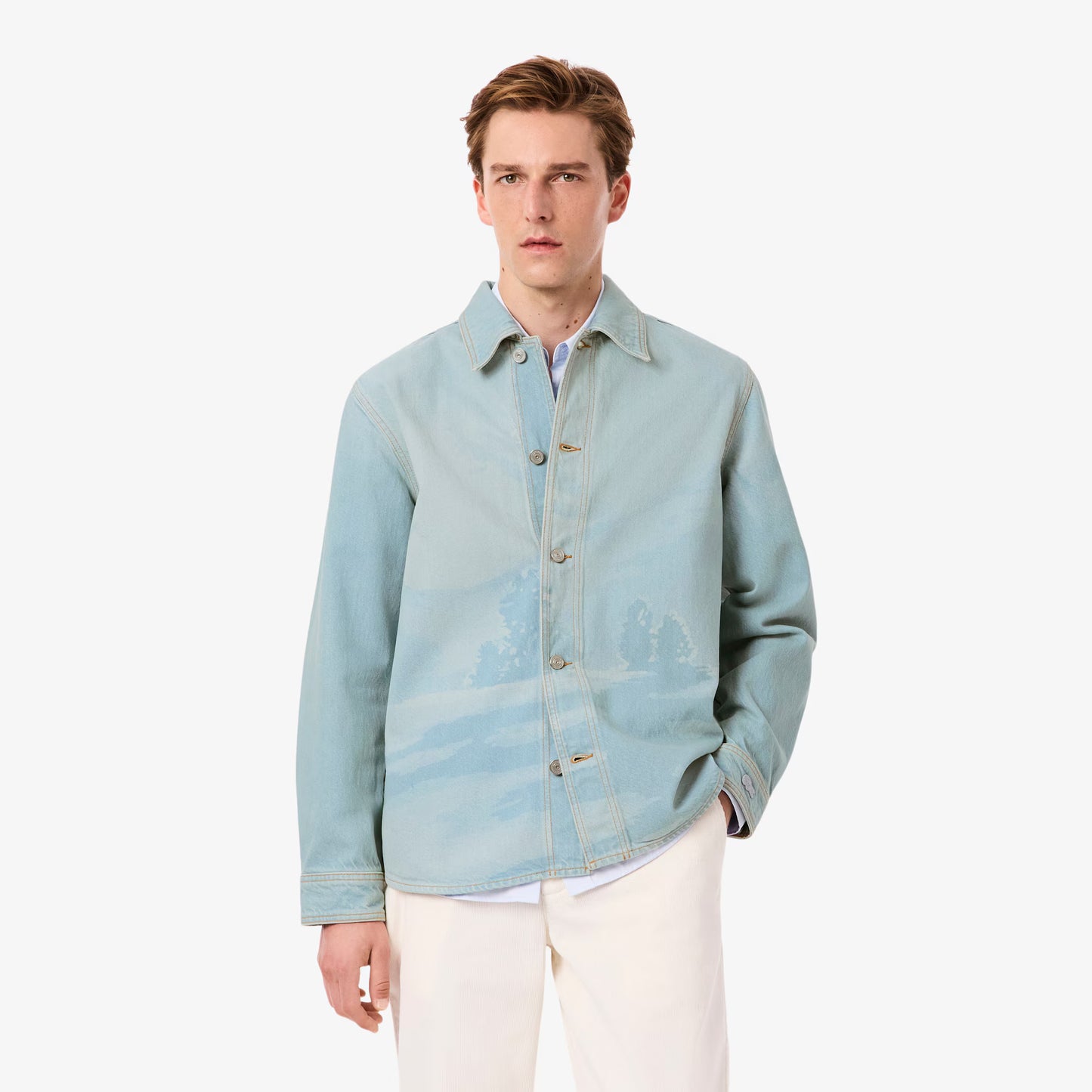 Surchemise en jean à motif paysager