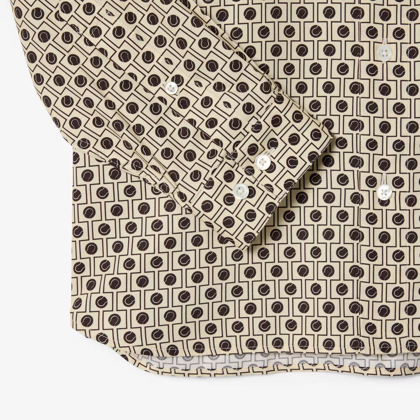 Chemise en coton imprimée coupe droite