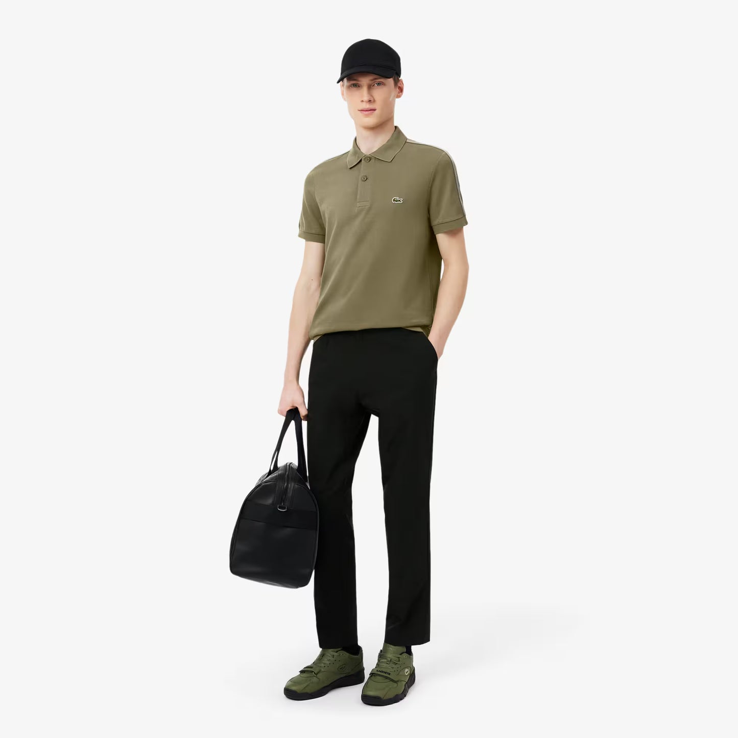 Polo Rayé Logo Coupe Droite