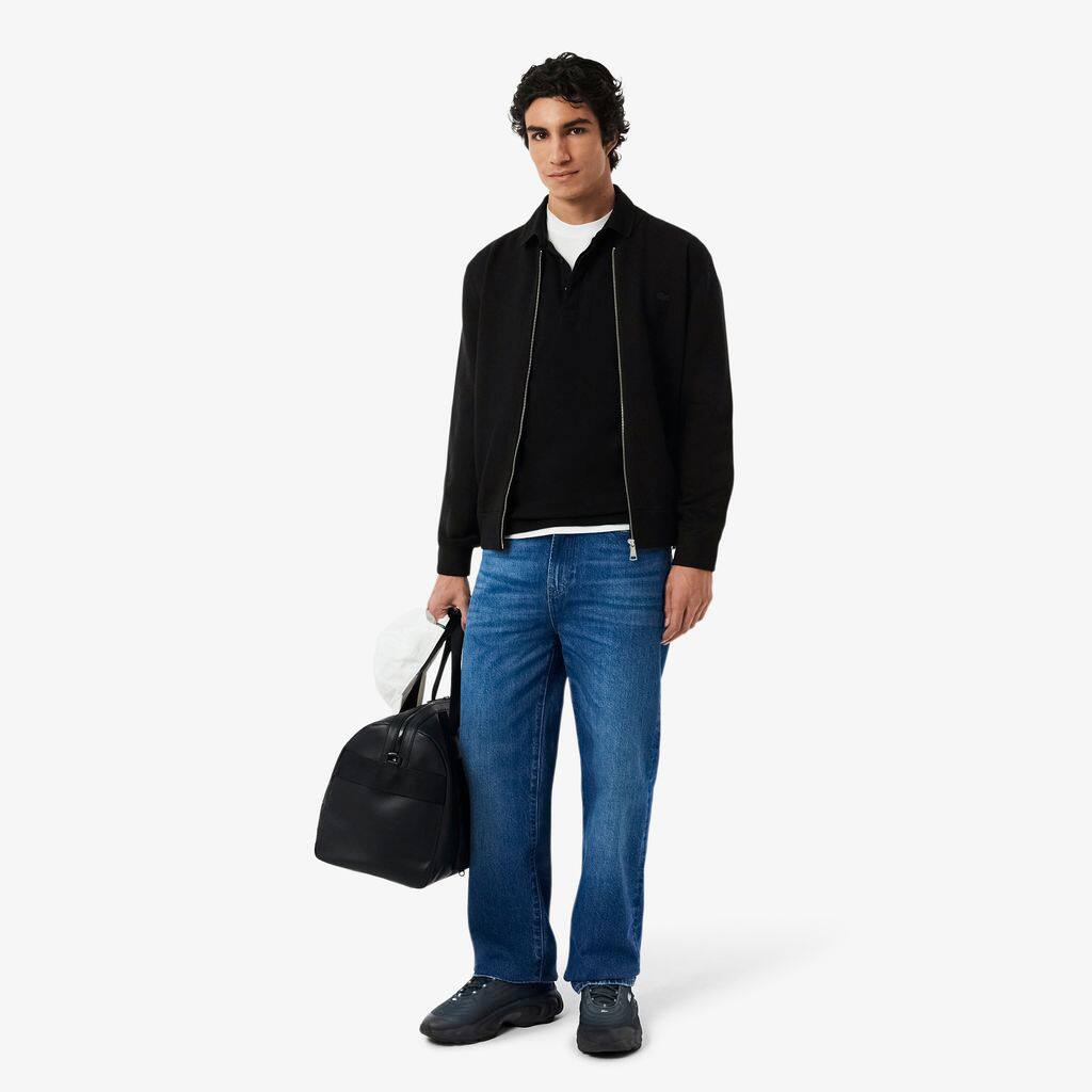 Blouson bomber en maille double face zippé