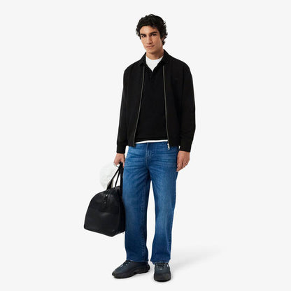 Blouson bomber en maille double face zippé
