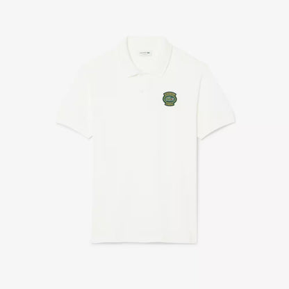 Polo classique en petit piqué avec écusson