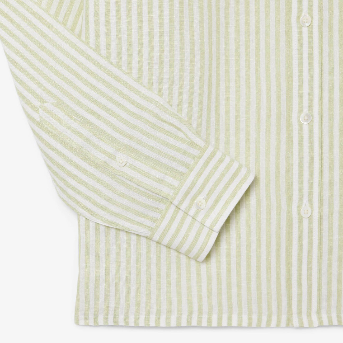 Chemise rayée en lin coupe droite