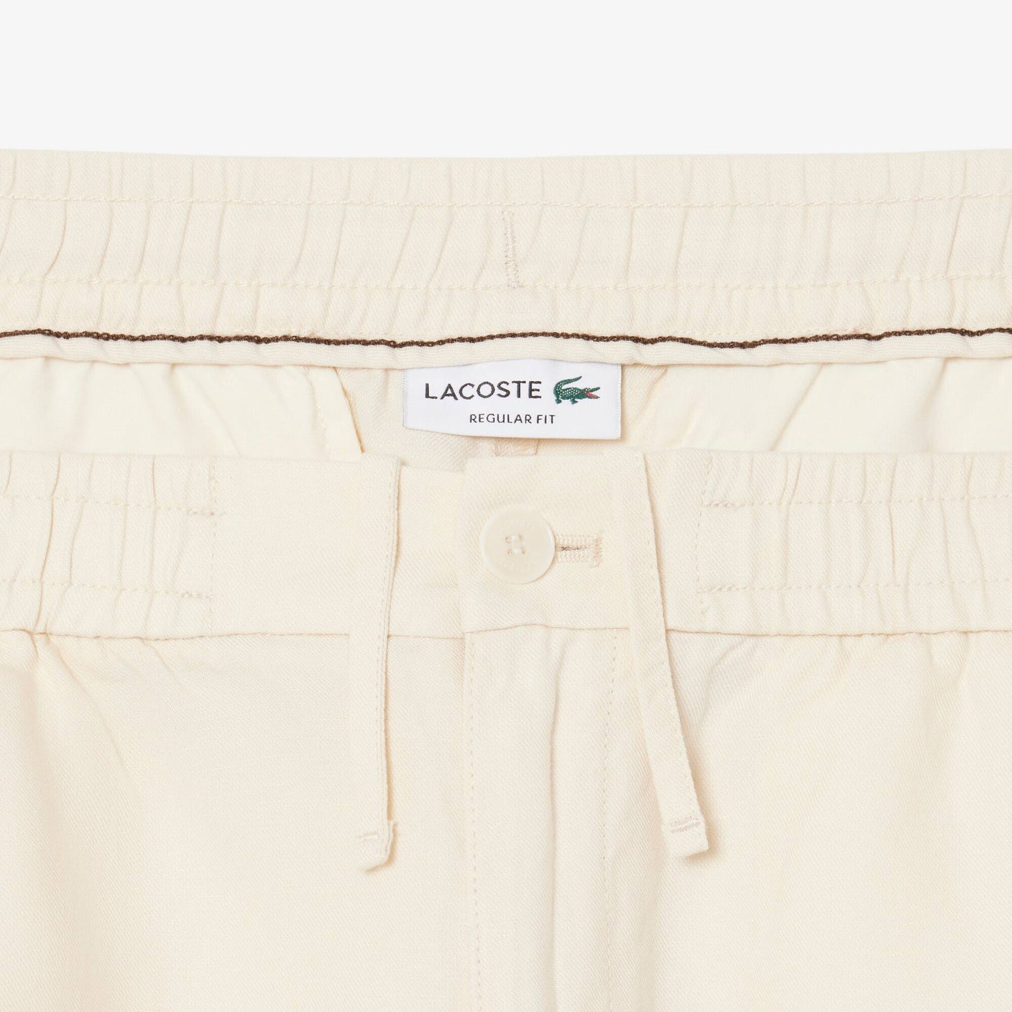 Short en sergé de lin mélangé, coupe droite