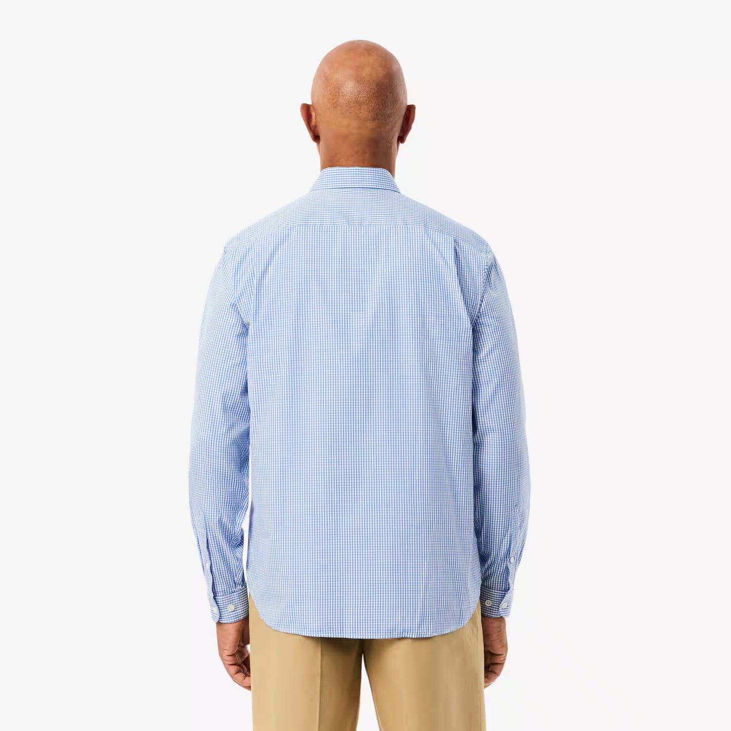 Chemise à carreaux en coton coupe droite