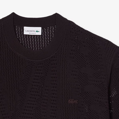 Pull imprimé à manches courtes coupe décontractée