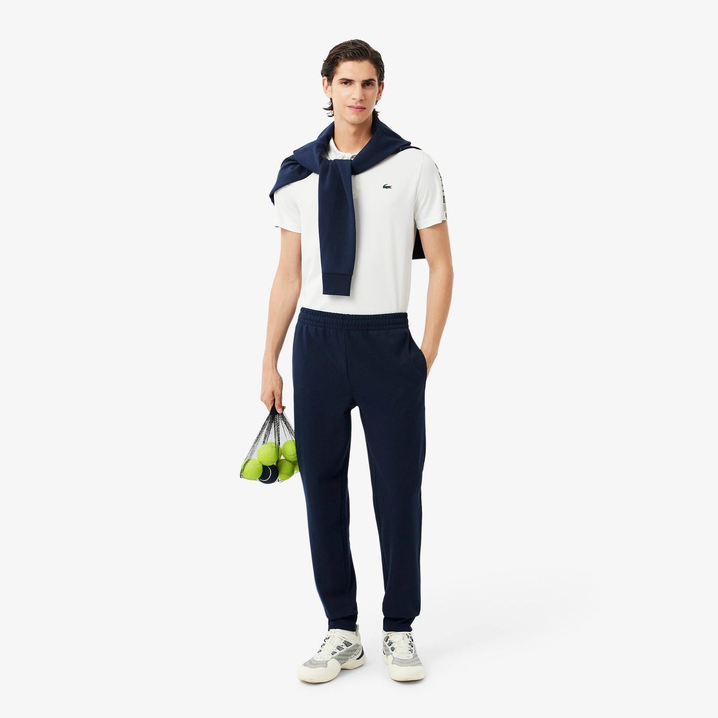 Pantalon de survêtement rayé avec logo de tennis
