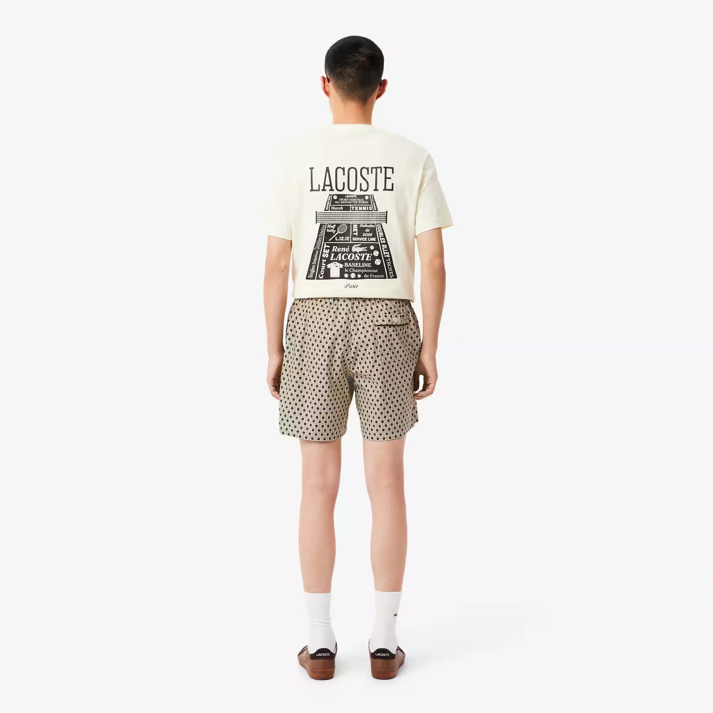 Short ample en mélange de coton imprimé