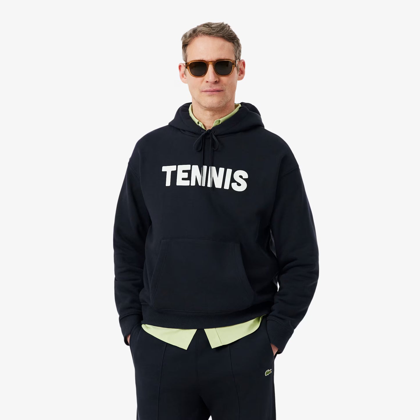 Sweat à capuche imprimé tennis