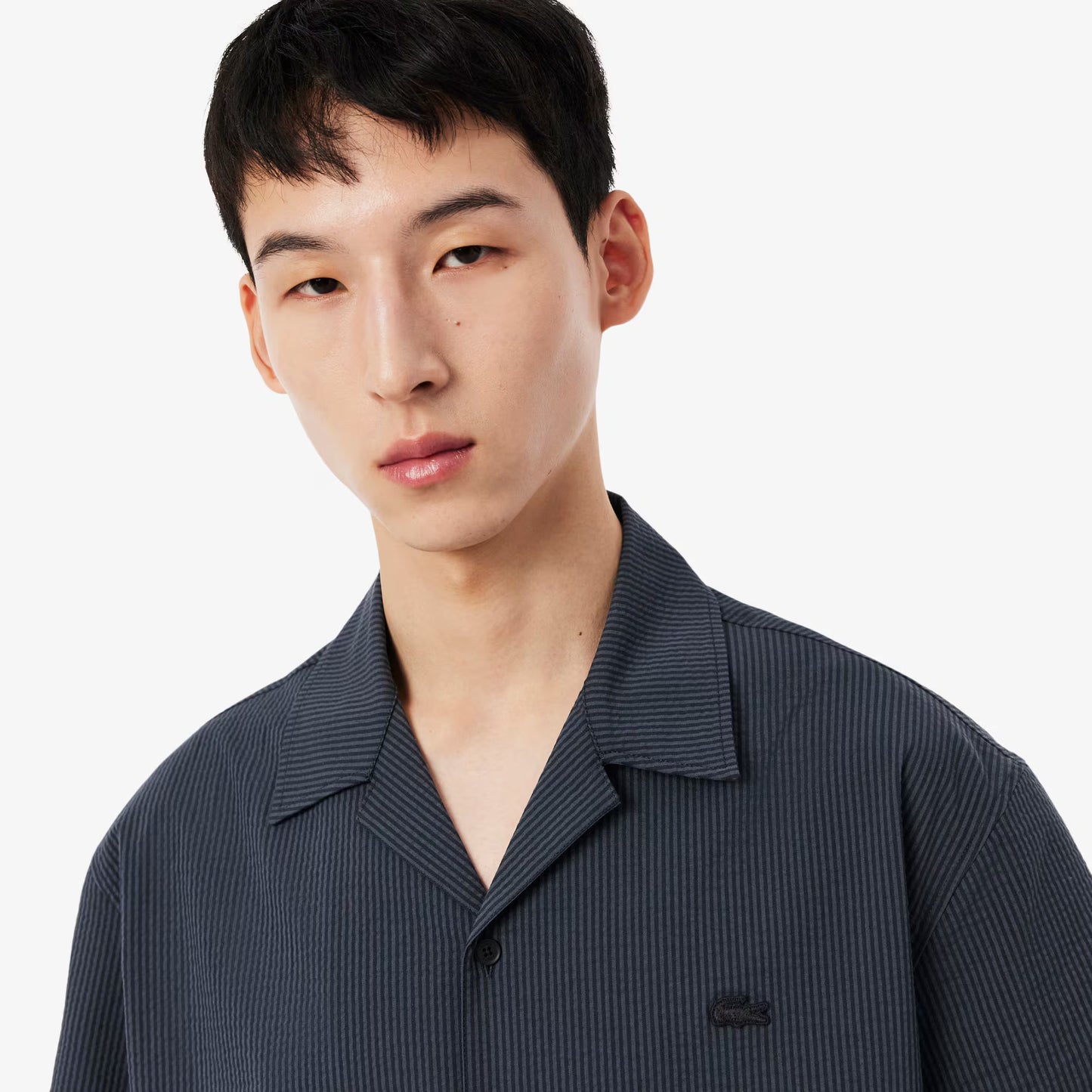 Chemise en seersucker coupe décontractée