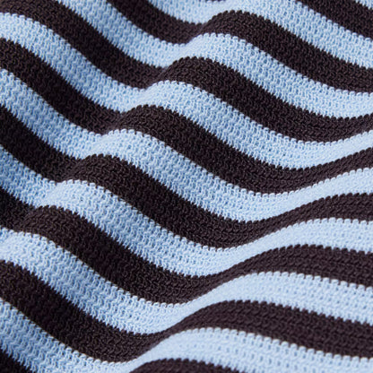 Shorts en coton rayé coupe droite