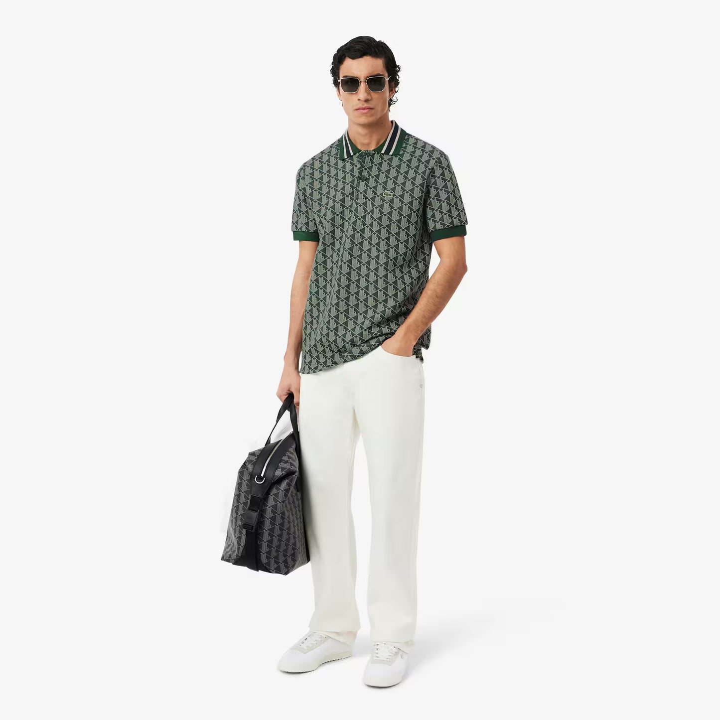 Polo classique en jacquard monogrammé
