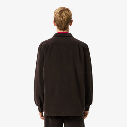 Chemise en velours coupe droite