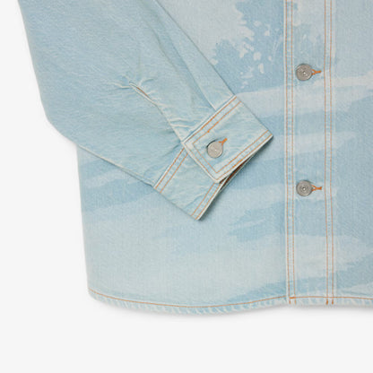 Surchemise en jean à motif paysager