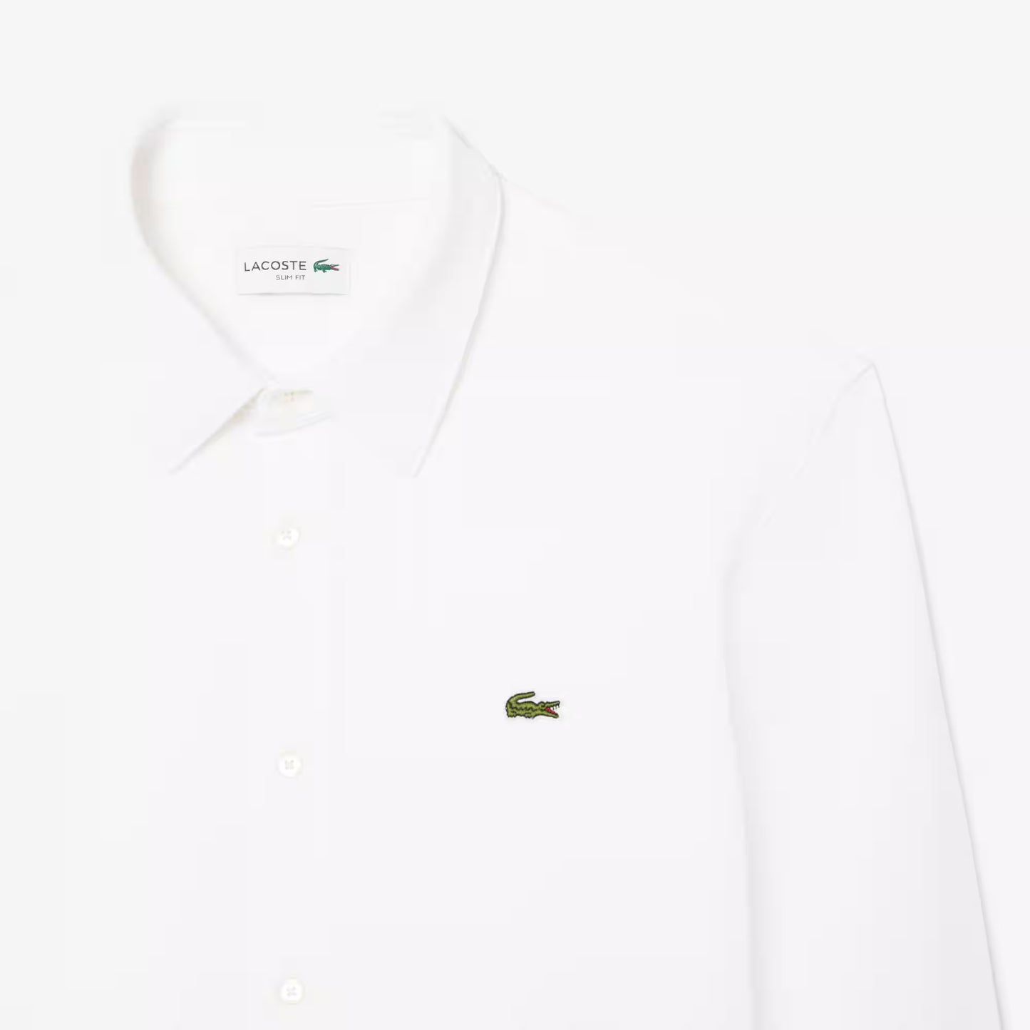 Chemise en piqué de coton coupe ajustée