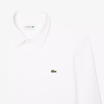 Chemise en piqué de coton coupe ajustée