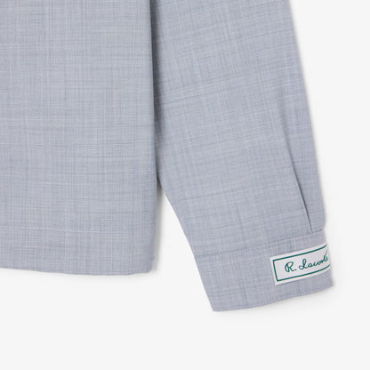 Surchemise oversize en mélange de laine
