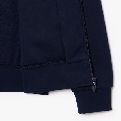 Sweat molletonné col montant zippé