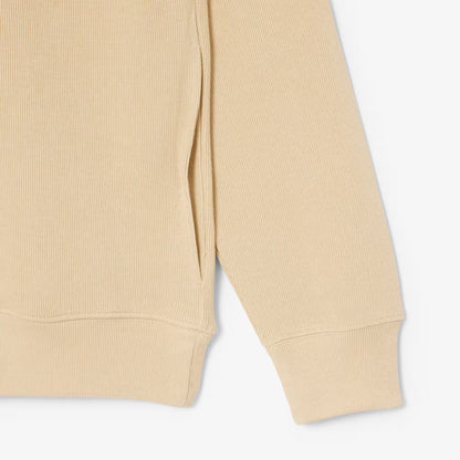 Sweatshirt zippé à col montant en interlock
