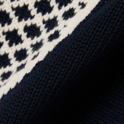 Gilet en maille jacquard de coton