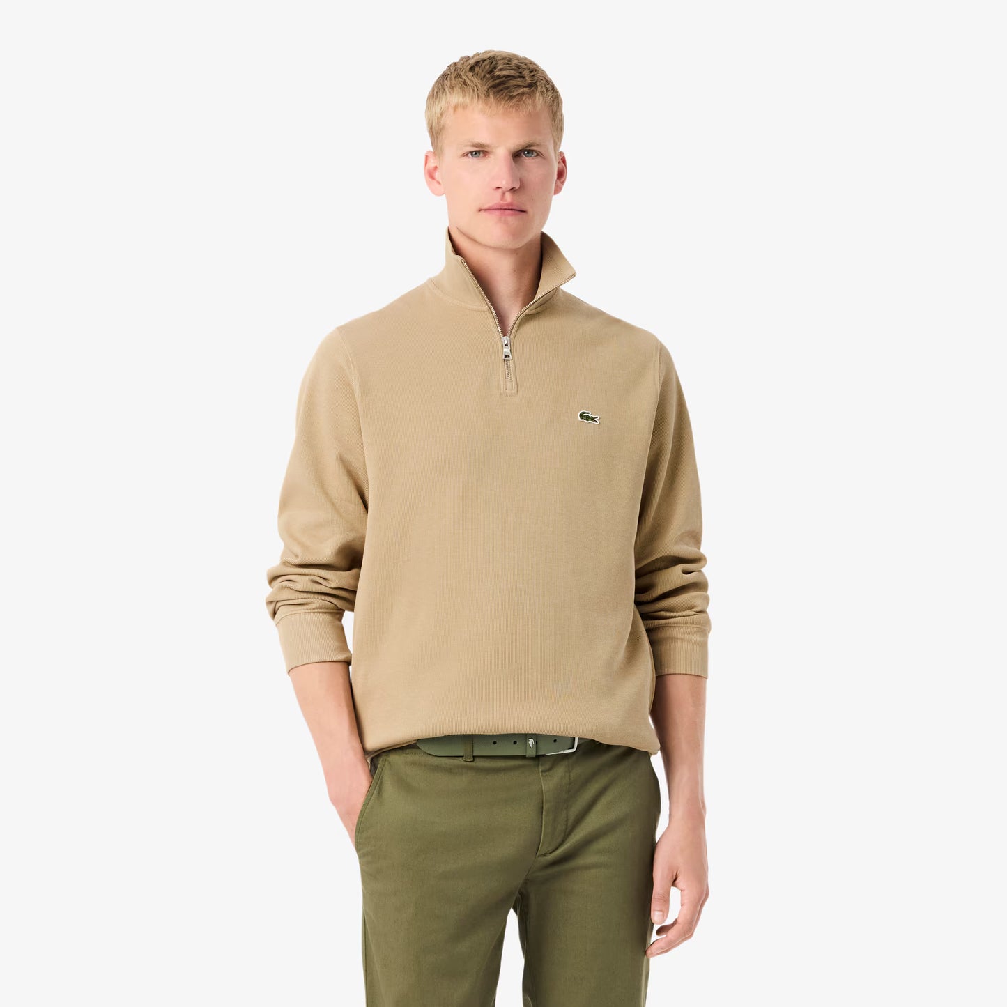 Sweat-shirt interlock col montant zippé 2