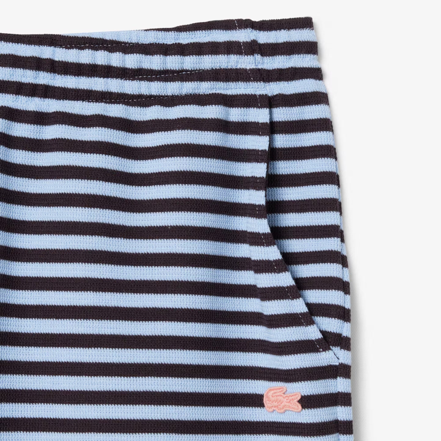 Shorts en coton rayé coupe droite