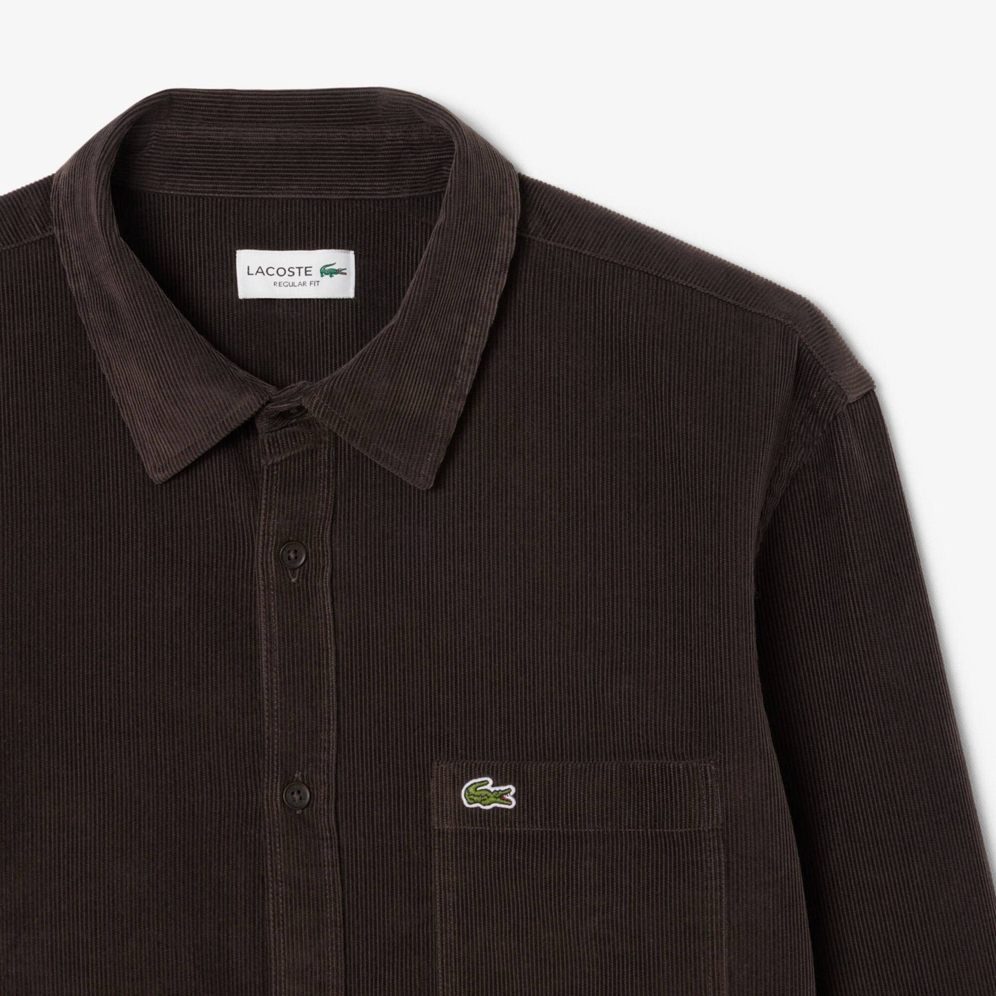 Chemise en velours coupe droite