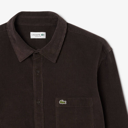 Chemise en velours coupe droite
