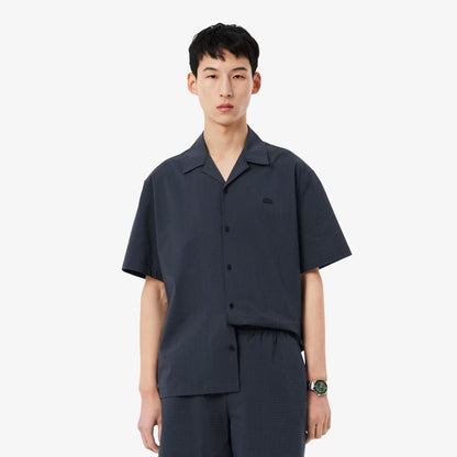 Chemise en seersucker coupe décontractée
