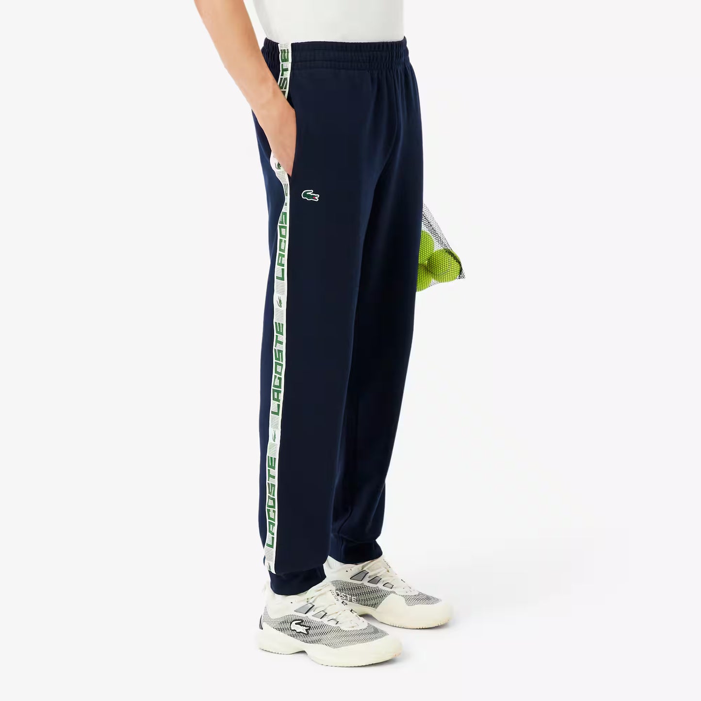 Pantalon de survêtement rayé avec logo de tennis