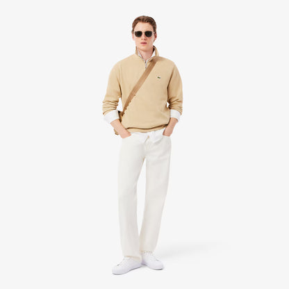Sweatshirt zippé à col montant en interlock