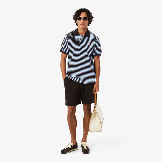 Klassisches Poloshirt mit Strukturstreifen