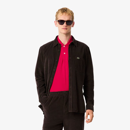 Chemise en velours coupe droite