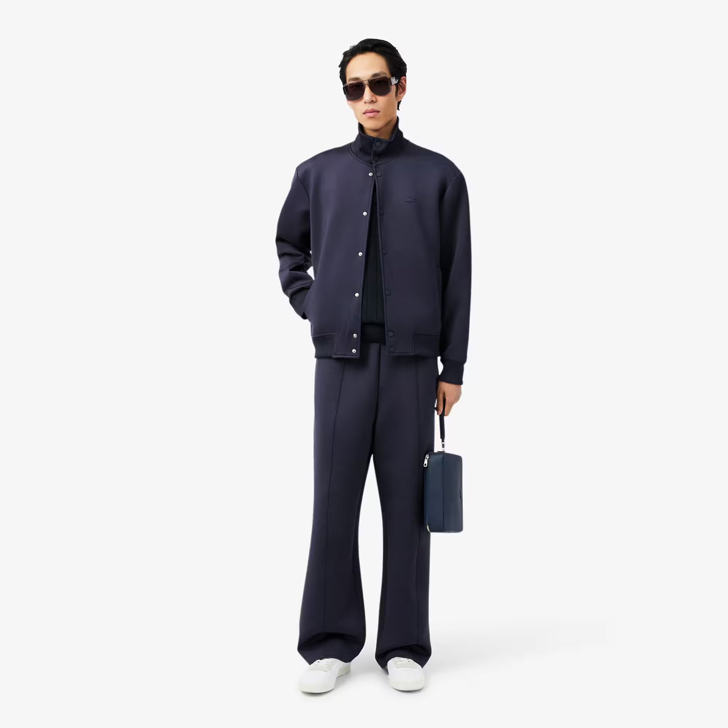Veste brodée emblématique à col montant