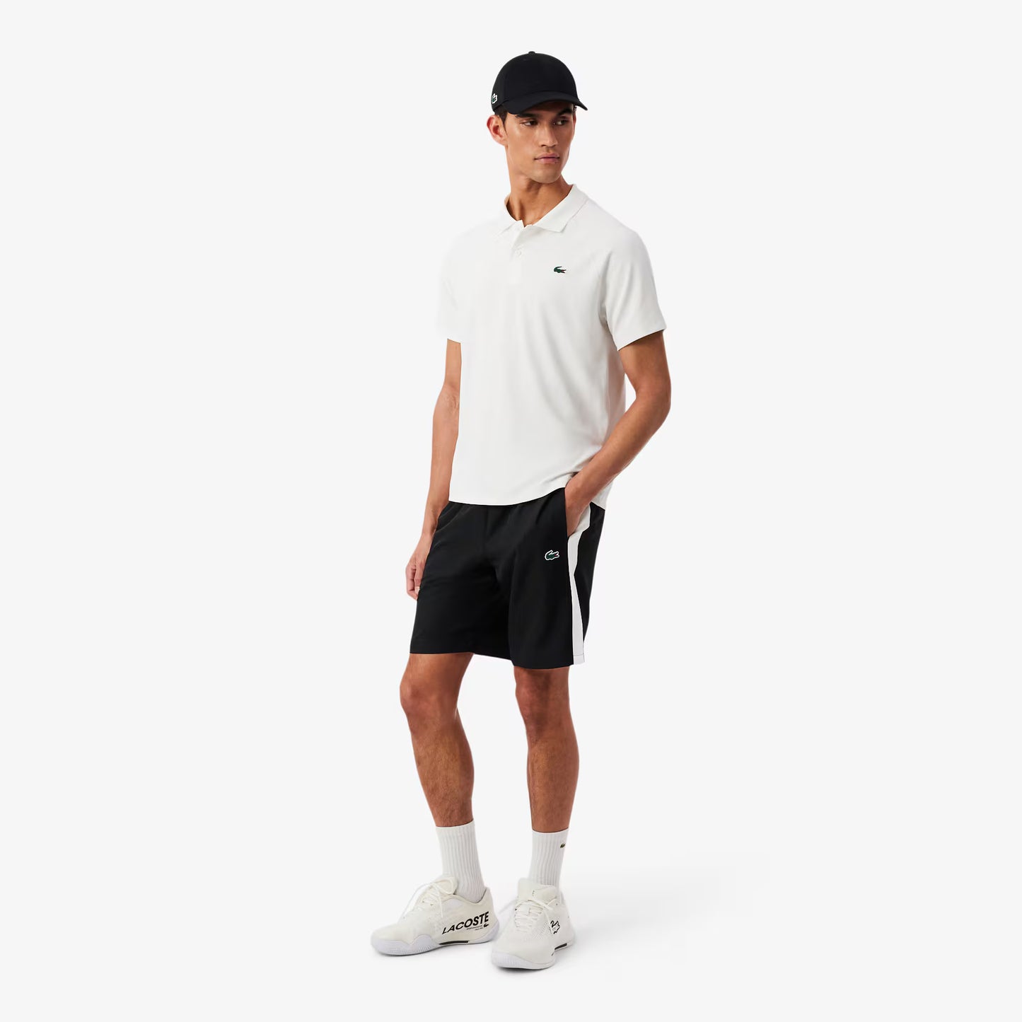 Shorts de sport avec bande en taffetas diamant