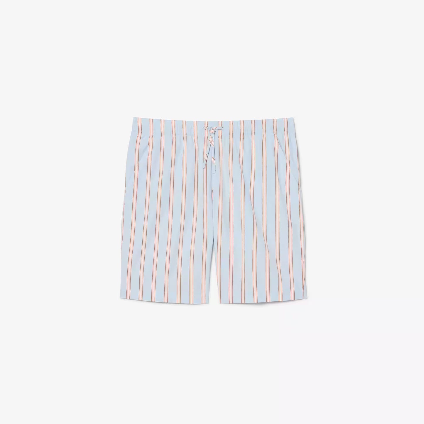 Shorts en popeline de coton rayée