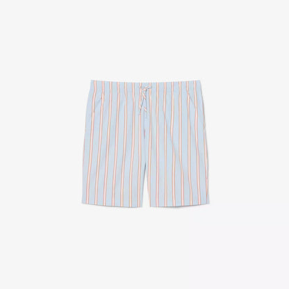 Shorts en popeline de coton rayée