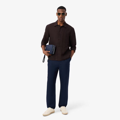 Pantalon Chino en Lin Coupe Droite