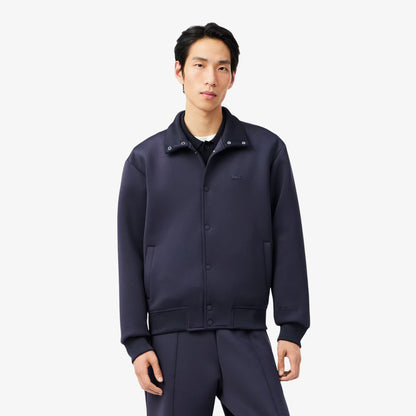 Veste brodée emblématique à col montant