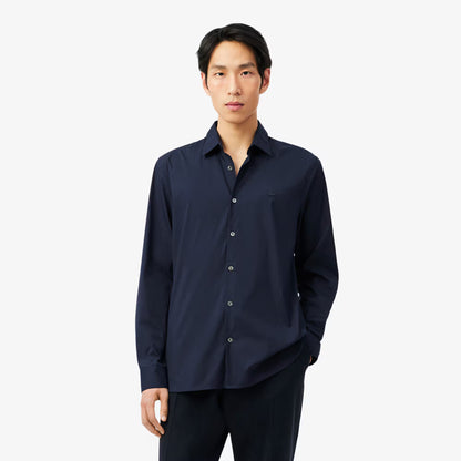 Chemise slim en popeline stretch