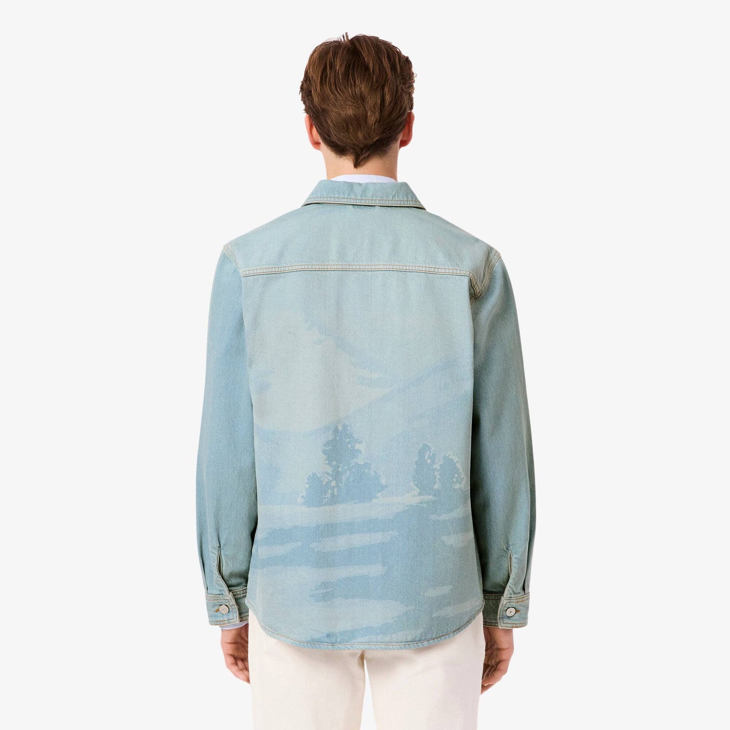 Surchemise en jean à motif paysager